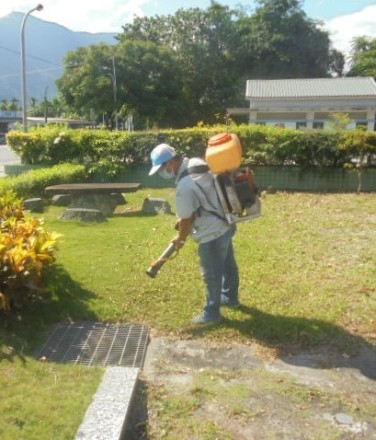 花蓮戶外消毒作業
